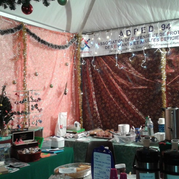 ADPED - Marché de Noël à Chevilly-Larue : notre stand